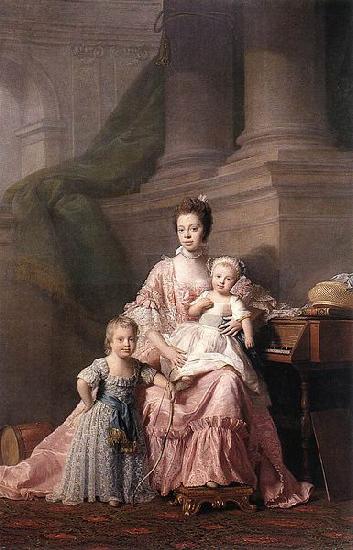 Allan Ramsay Charlotte of Mecklenburg-Strelitz with two of her children
